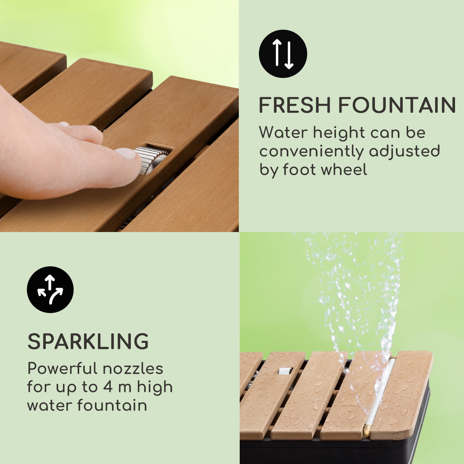 Blumfeldt Sumatra Breeze Square, záhradná sprcha, WPC, hliník, 70x55, hranatá