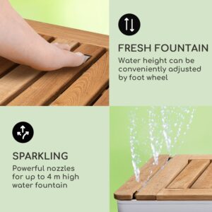 Blumfeldt Sumatra Teak Square, záhradná sprcha, hliník, tíkové drevo, rukoväť