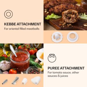 Klarstein Mighty Mince 500, elektrický mlynček na mäso, 1361 W, 3 oceľové perforované disky