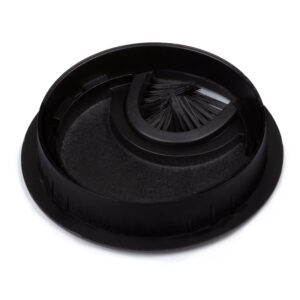 OneConcept Káblová priechodka, súprava 2 kusov, 60 mm, kov, štetinové tesnenie