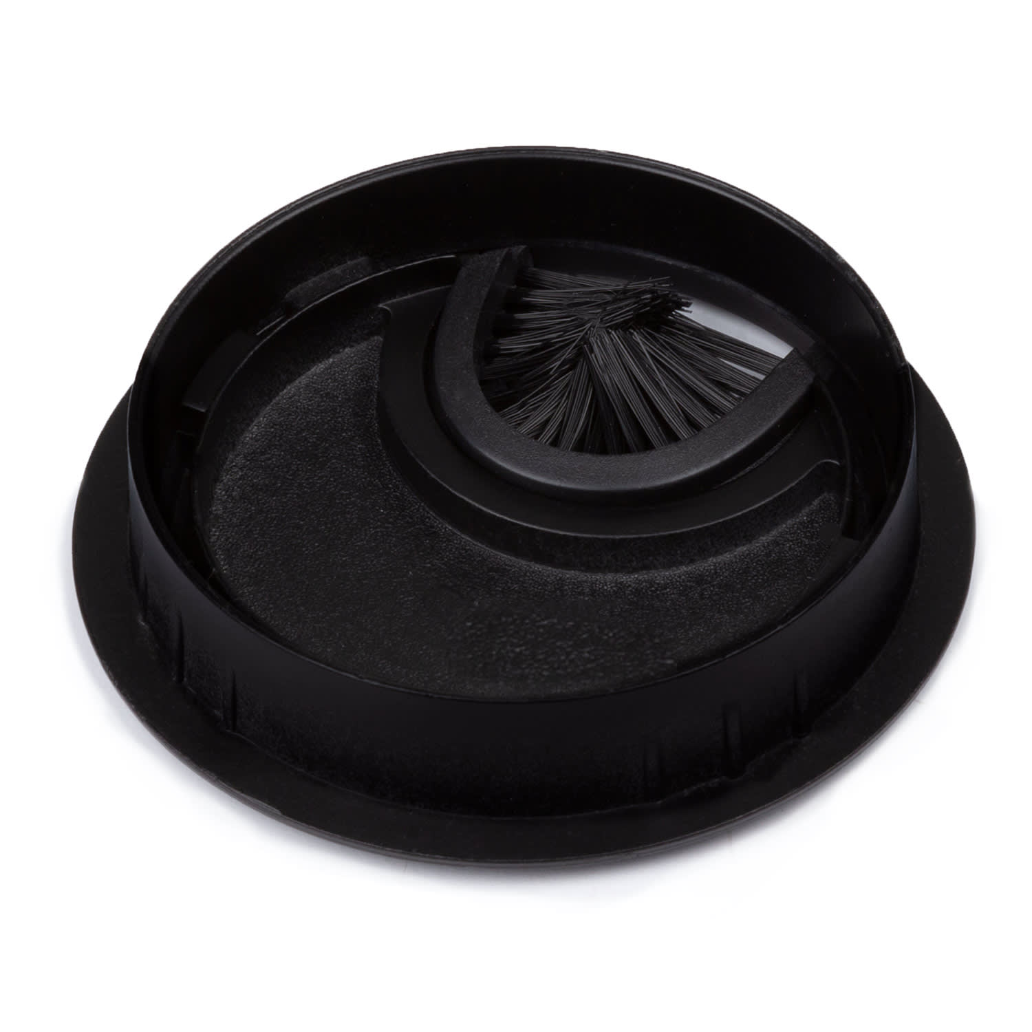 OneConcept Káblová priechodka, súprava 2 kusov, 60 mm, kov, štetinové tesnenie