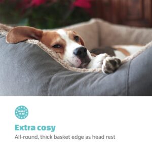 Brunolie Emma, pelech pre psa, kôš pre psa, možnosť prania, protišmykový, priedušný, obojstranný matrac, vankúš, veľkosť L (100 × 30 × 90 cm)