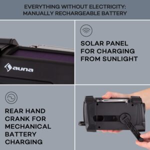 Auna Patagonia DAB+ Outdoorové rádio DAB / DAB+ / FM Nabíjanie kľukou USB SOS Alarm Vodotesné