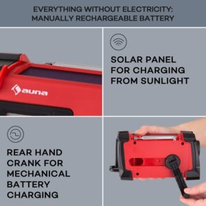 Auna Patagonia DAB+ Outdoorové rádio DAB / DAB+ / FM Nabíjanie kľukou USB SOS Alarm Vodotesné