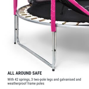 KLARFIT Jumpstarter, trampolína, 2,5 m Ø, sieť 120 kg max., 195 cm Ø skákacia plocha