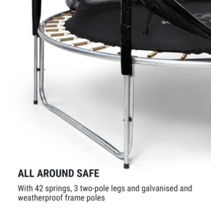 KLARFIT Jumpstarter, trampolína, 2,5 m Ø, sieť 120 kg max., 195 cm Ø skákacia plocha