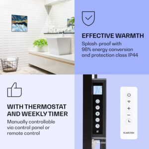 Klarstein Wonderwall Air Art Smart, infračervený ohrievač, 60 x 60 cm, 350 W, modrý mramor