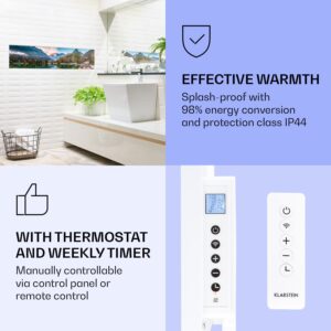 Klarstein Wonderwall Air Art Smart, infračervený ohrievač, 120 x 30 cm, 350 W, more