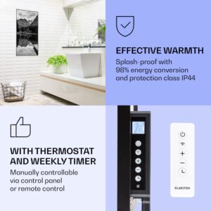 Klarstein Wonderwall Air Art Smart, infračervený ohrievač, 60 x 120 cm, 700 W, more čierno-biele
