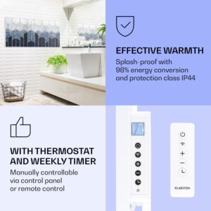 Klarstein Wonderwall Air Art Smart, infračervený ohrievač, 120 x 60 cm, 700 W, modrá čiara