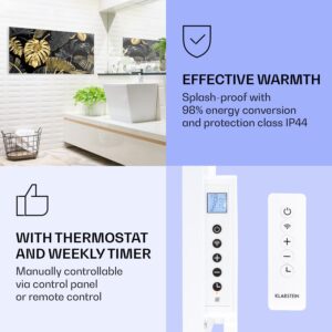 Klarstein Wonderwall Air Art Smart, infračervený ohrievač, 120 x 60 cm, 700 W, čierny list