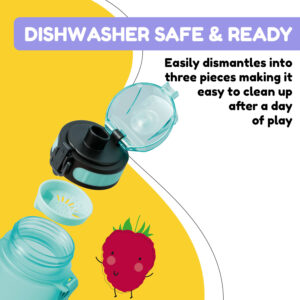 Klarstein Schmatzfatz, fľaša na pitie, športová fľaša, 350 ml, 18 cm, Tritan