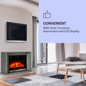 Klarstein Crater Lake, elektrický krb, 1900 W, LED technológia, diaľkové ovládanie