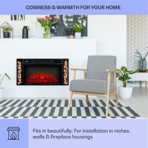 Klarstein Villarrica, elektrický krb, 1900 W, LED technológia, diaľkové ovládanie