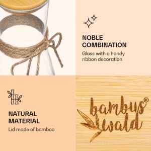 Klarstein Sklenená karafa s bambusovým vrchnákom, borosilikátové sklo, odolná voči teplu