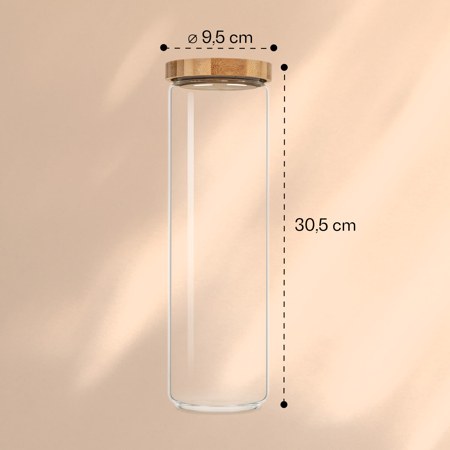 Klarstein Skladovacia nádoba, s bambusovým uzáverom, 1700 ml, stohovateľná, vzduchotesná – Obrázok 3