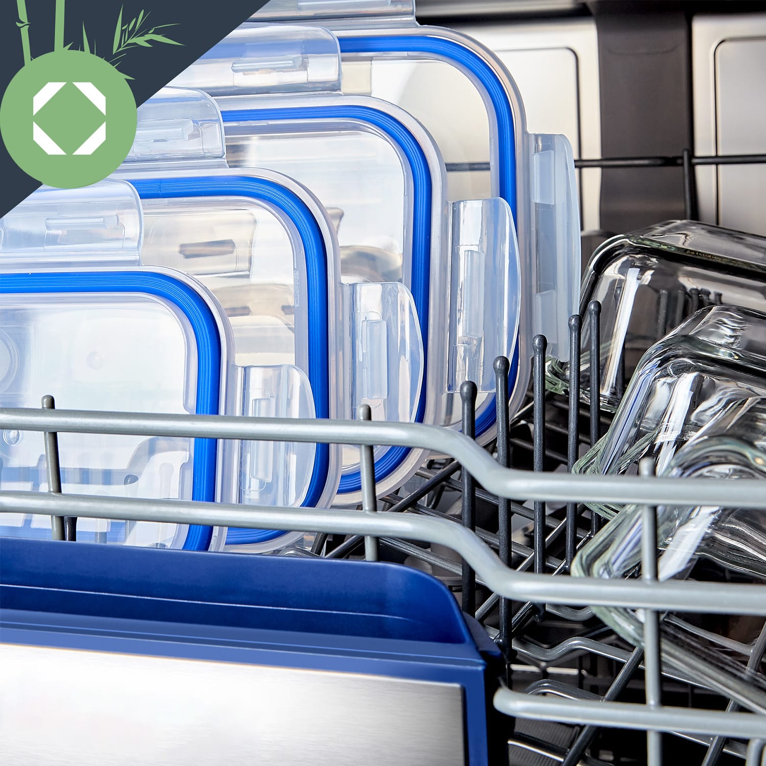 Klarstein Obdĺžnikové sklenené dózy, súprava 4 kusov, 1520 ml, 1040 ml, 640 ml, 370 ml, s vrchnákom – Obrázok 3