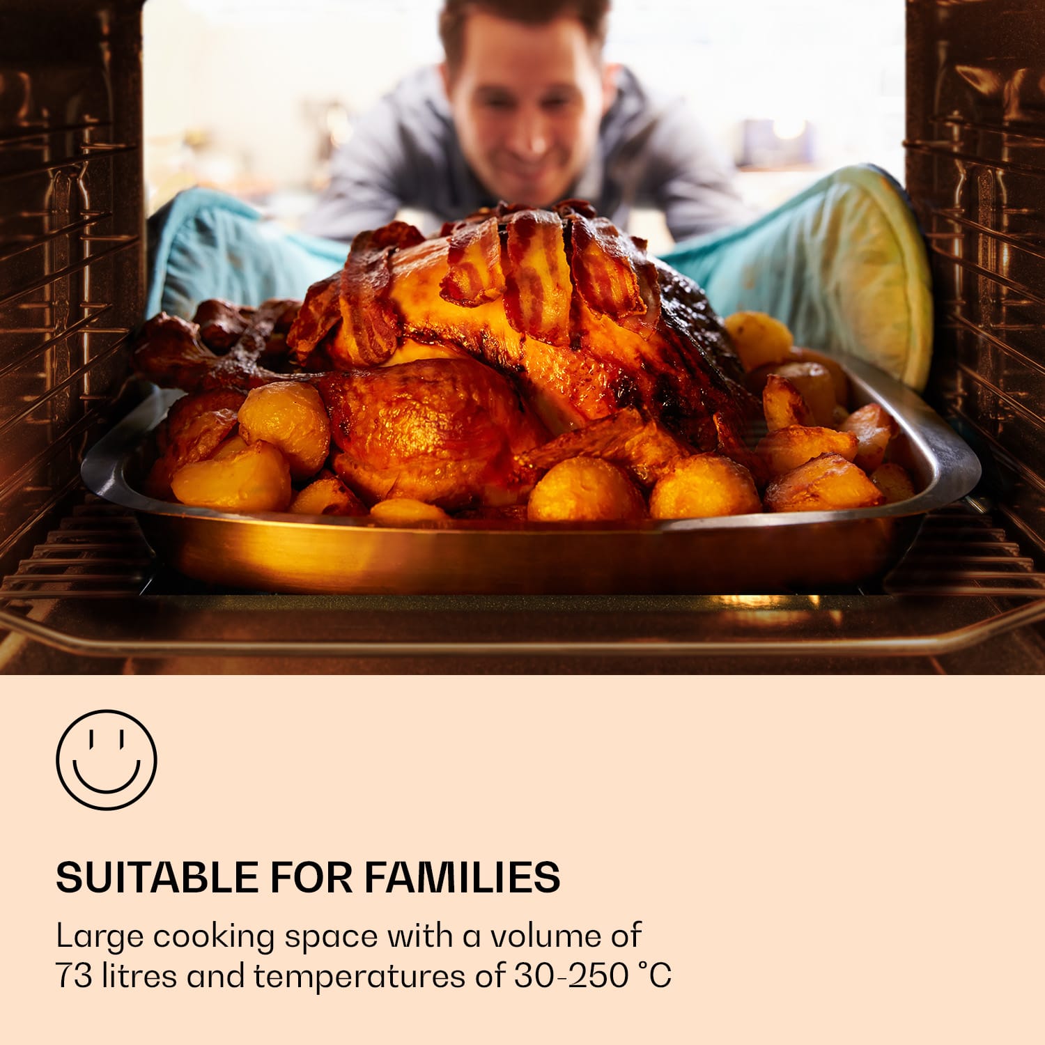 Klarstein Illuminosa Smart, vstavaná rúra, 2800 W, 11 funkcií, ovládanie pomocou aplikácie – Obrázok 2