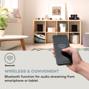 Auna Amp VT elektrónkový zosilňovač, HiFi zosilňovač, 2x35W RMS, BT, Opt./Coax./AUX-In