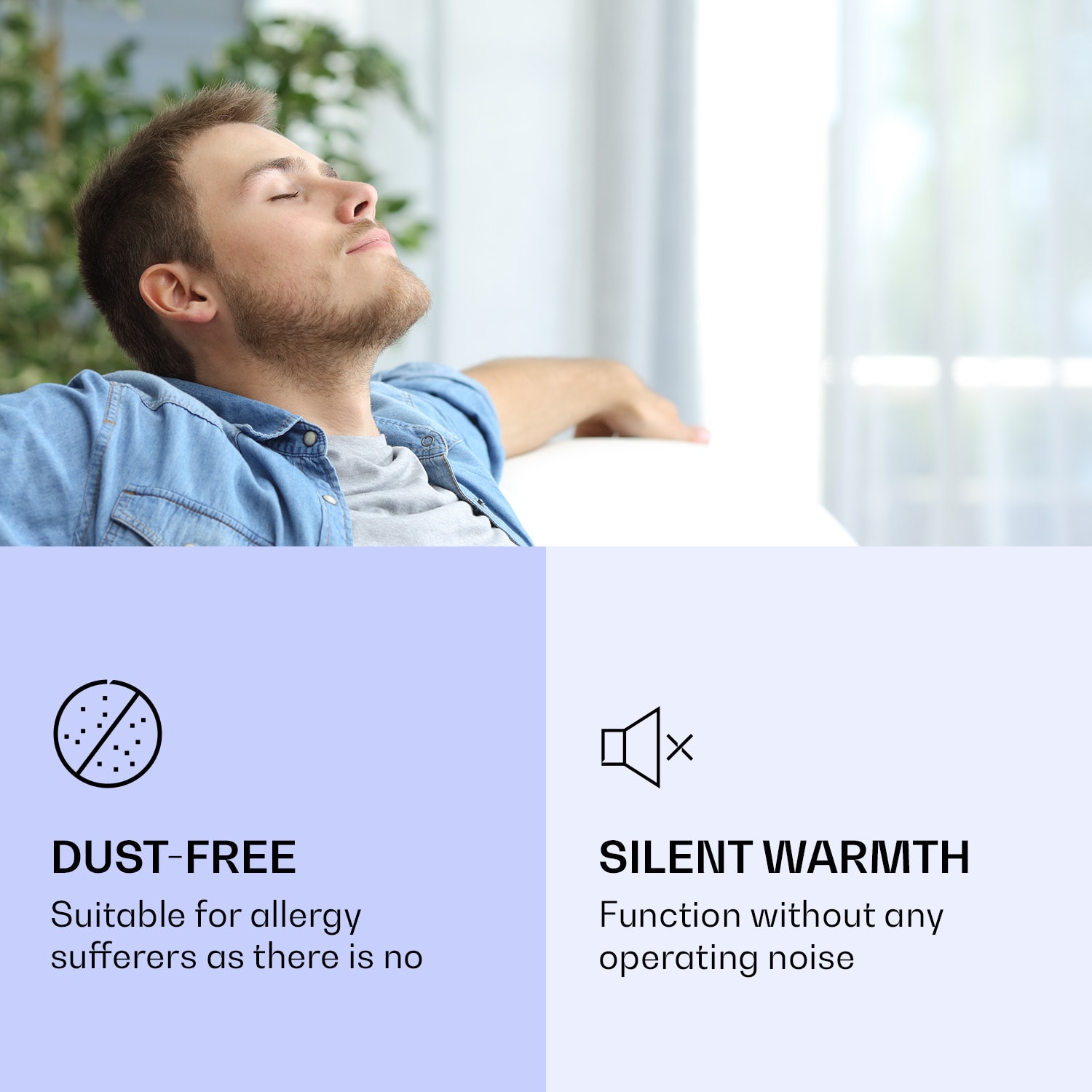 Klarstein Wondersky, infračervený stropný ohrievač, súprava 2 ohrievačov, 60 x 6,5 x 60 cm (Š x V x H), 350 W, IP44 – Obrázok 3