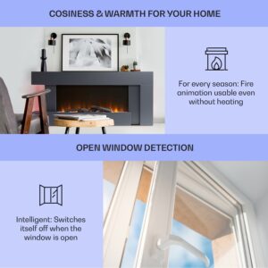 Klarstein Studio Light & Fire 2 Smart, krb, 1000/2000 W, MDF, WiFi Control