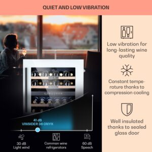 Klarstein Vinsider 36 Quartz Edition, vinotéka, 85 l, 5-22°C, 2 zóny