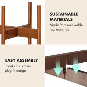 Fox & Fern Zeist, stojan na rastliny, 2 výšky, kombinovateľný, zásuvný dizajn, prírodný