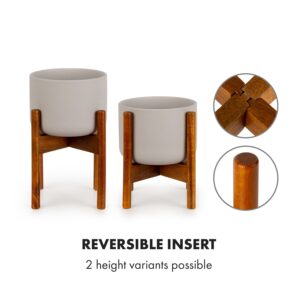 Fox & Fern Thorn, kvetináč, so stojanom, štýl 50. rokov, 2 veľkosti