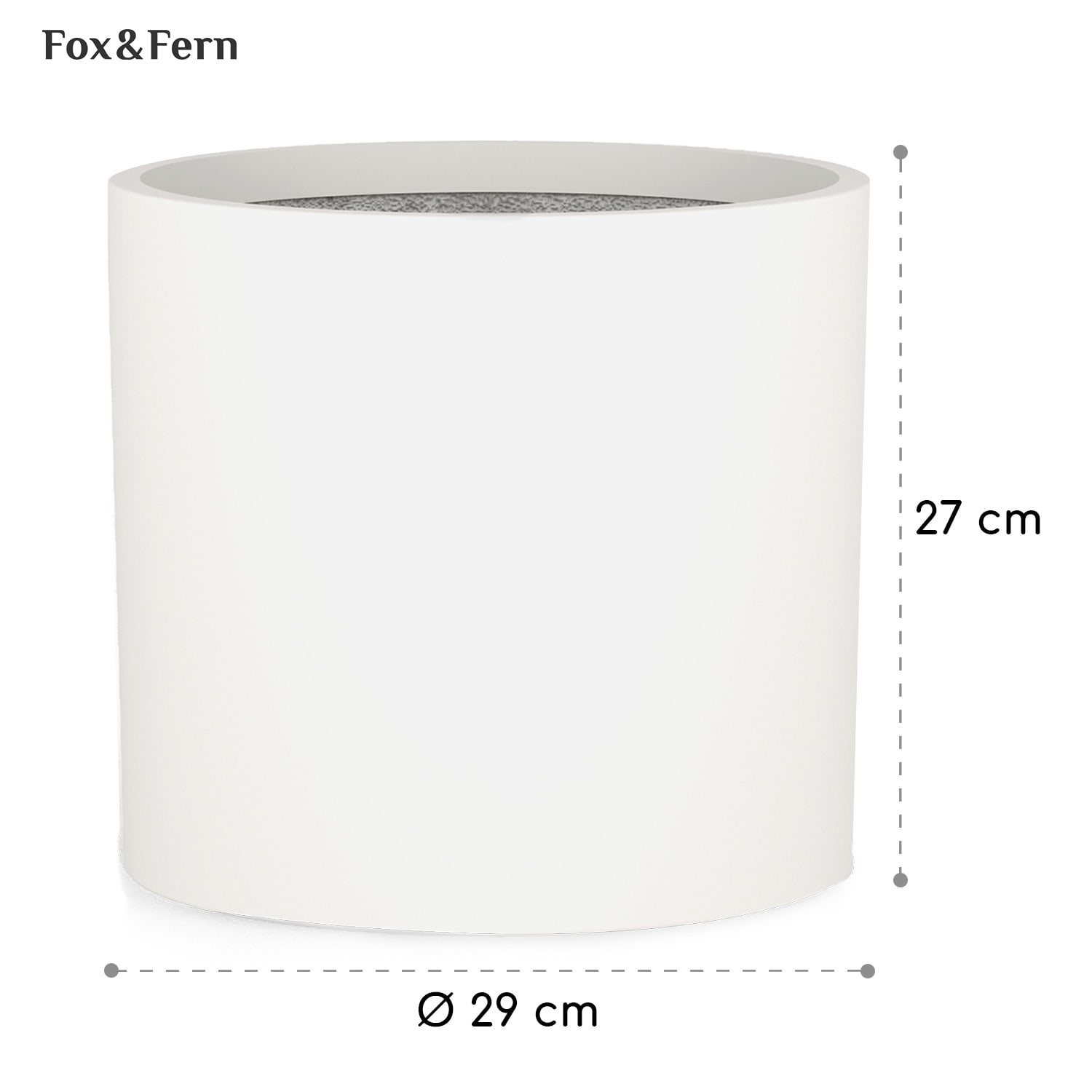 Fox & Fern Gendt, kvetináč, fiberstone, interiér/exteriér – Obrázok 2