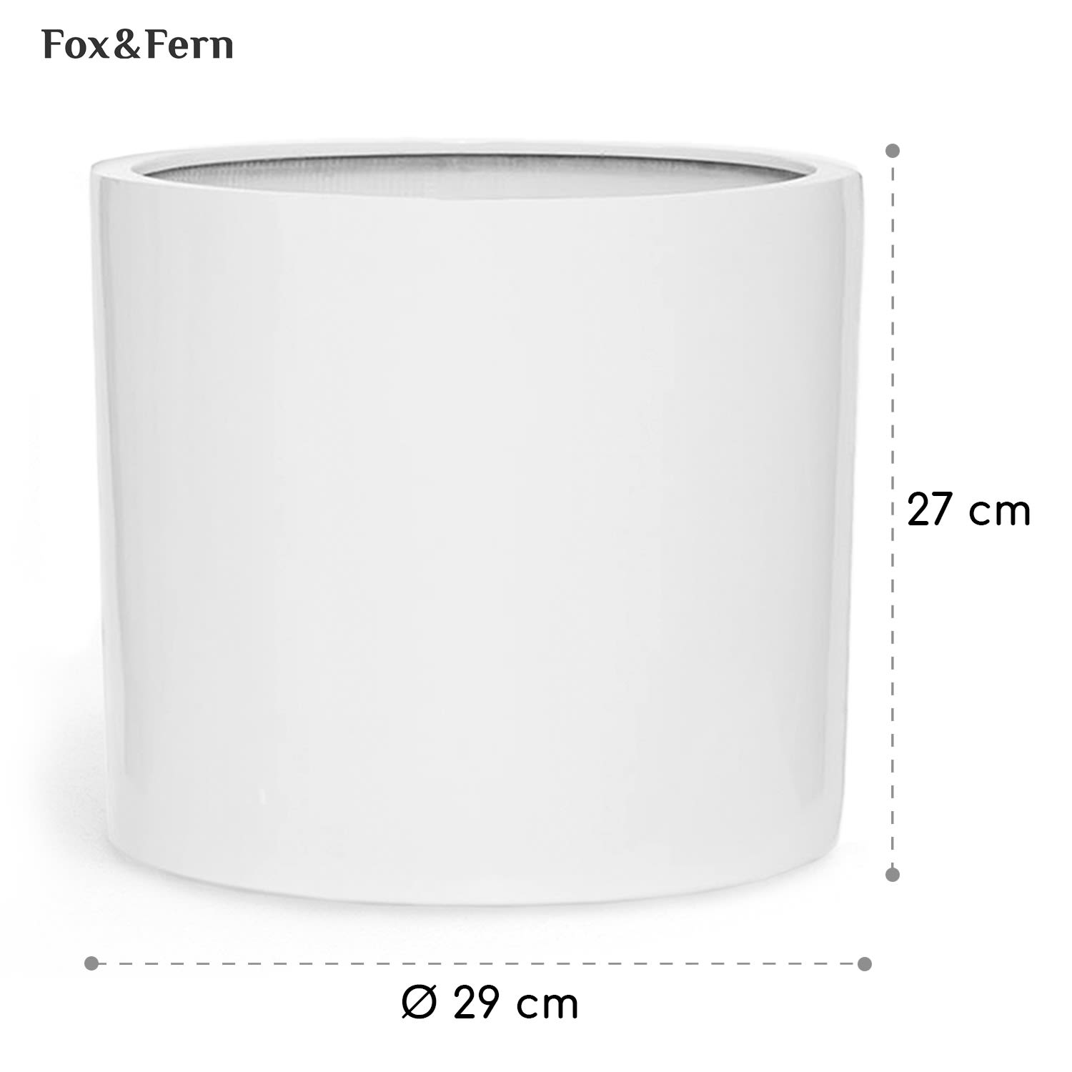 Fox & Fern Gendt, kvetináč, fiberstone, interiér/exteriér – Obrázok 2