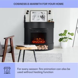 Klarstein Loloru, elektrický krb, ohrievač, 900/1800 W, týždenný časovač, diaľkové ovládanie