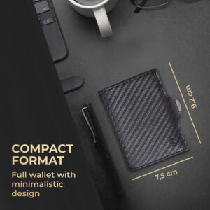 Slimpuro TRYO Slim Wallet 5 kariet vrecko na mince, 9,2 x 2,2 x 7,5 cm (Š x V xH), ochrana RFID