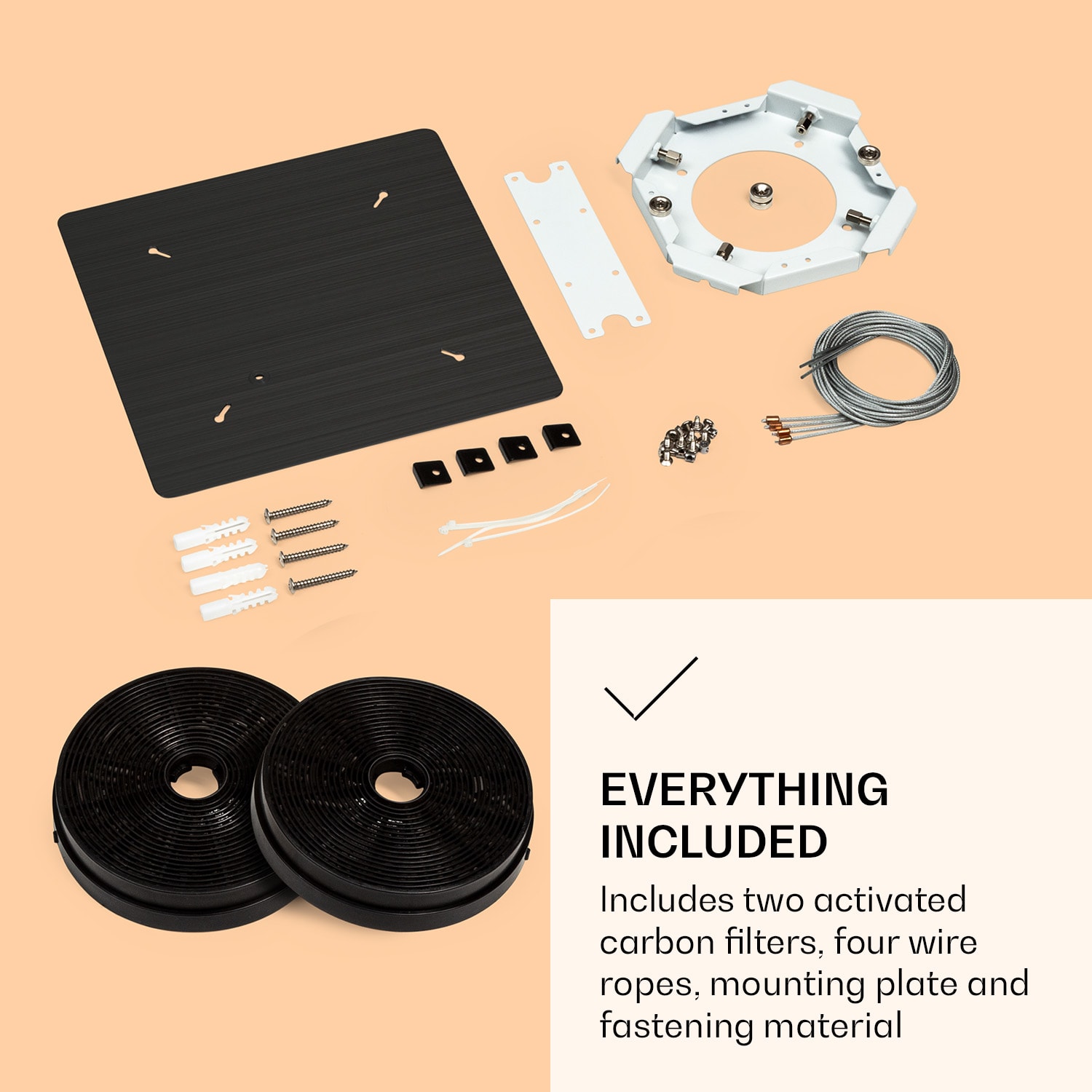 Klarstein Futurelight Smart, digestor, 42 cm, ostrovčekový, 420 m³/h, LED, nehrdzavejúca oceľ, čierny – Obrázok 3