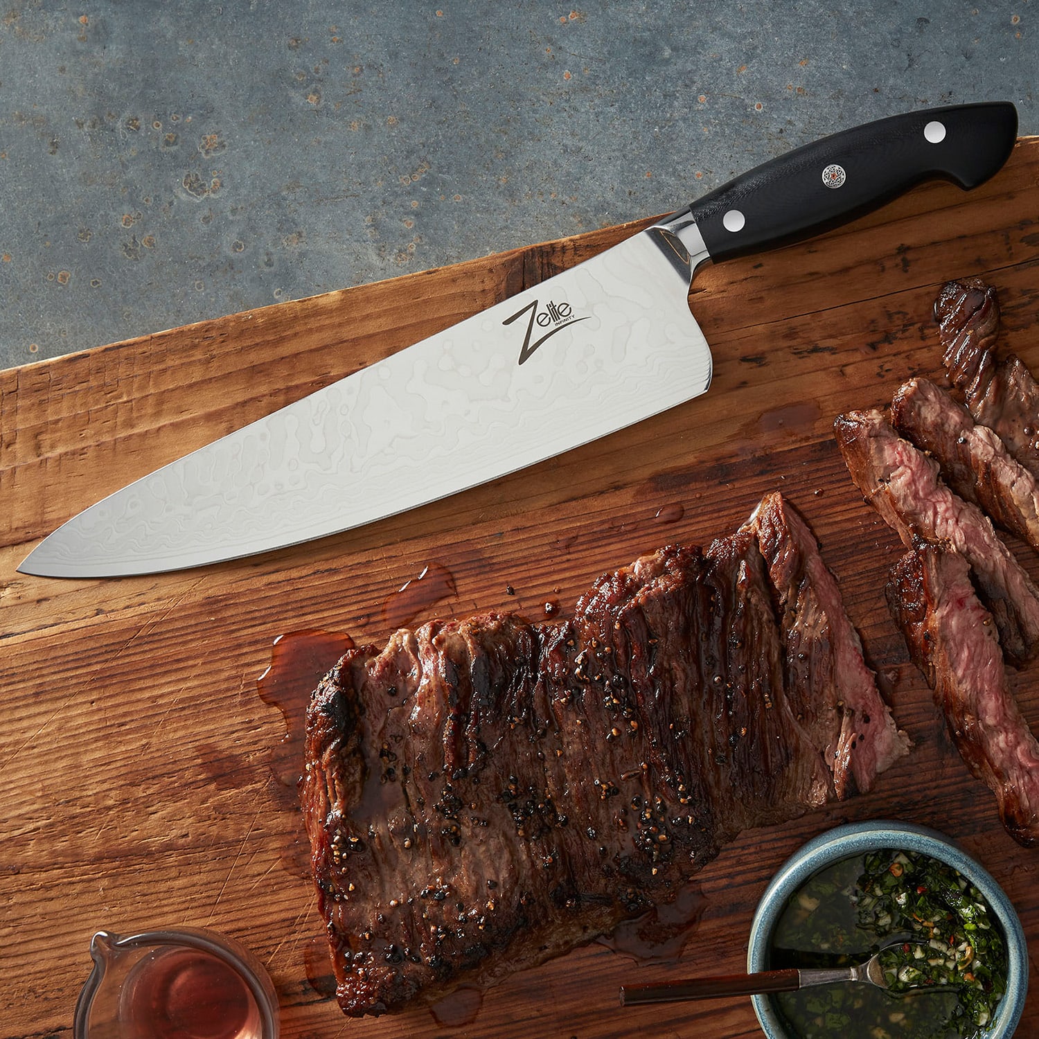 Zelite Infinity by Klarstein Executive-Plus, 8" kuchársky nôž, 61 HRC, nehrdzavejúca oceľ