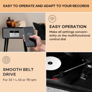 Auna Mary Ann, gramofón, 33 ⅓ / 45 / 78 otáčok/min, CD, DAB+, UKW, BT, USB