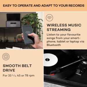 Auna Bella Ann, stereo systém, gramofón, rádio DAB+/UKW, USB, bluetooth