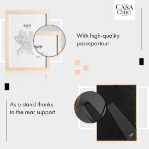 Casa Chic Edinburgh, rám na obrázky, obdĺžnikový, A4 fotky 28,8 x 20 cm, pasparta, pravé drevo