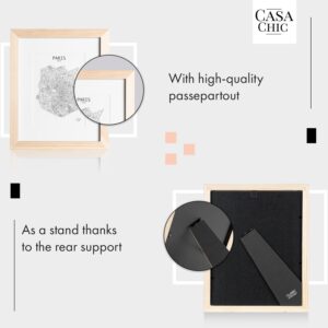 Casa Chic Edinburgh, rám na obrázky, obdĺžnikový, fotky 20 x 25 cm, pasparta, pravé drevo