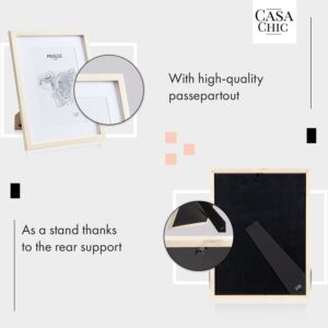 Casa Chic Edinburgh, rám na obrázky, obdĺžnikový, fotky 30 x 40 cm, pasparta, pravé drevo