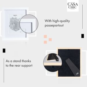 Casa Chic Everton, rám na obrázky, obdĺžnikový, fotky 24,8 x 19,3 cm, pasparta, sklo