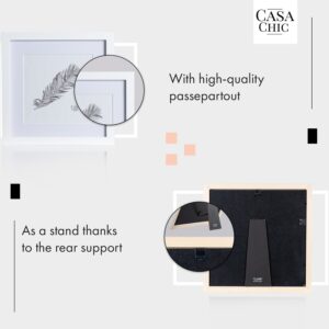 Casa Chic Everton, rám na obrázky, štvorcový, fotky 24,4 x 24,4 cm, pasparta, sklo