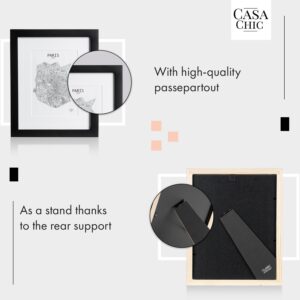 Casa Chic Brighton, rám na obrázky, sklo, 20 x 25 cm s paspartou, pravé drevo