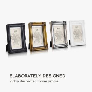 Casa Chic Regent, obrazový rám, obdĺžnikový, 17 × 12 cm fotky, pasparta, sklo, rokoko