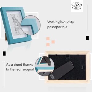 Casa Chic Clapton, rámy na obrázky, sada 3 rámov, obdĺžnikové, 14 x 9 cm, pasparta, sklo