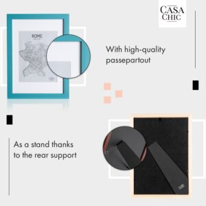 Casa Chic Clapton, rám na obrázky, obdĺžnikový, fotky DIN A4 28,7 x 20 cm, pasparta, sklo