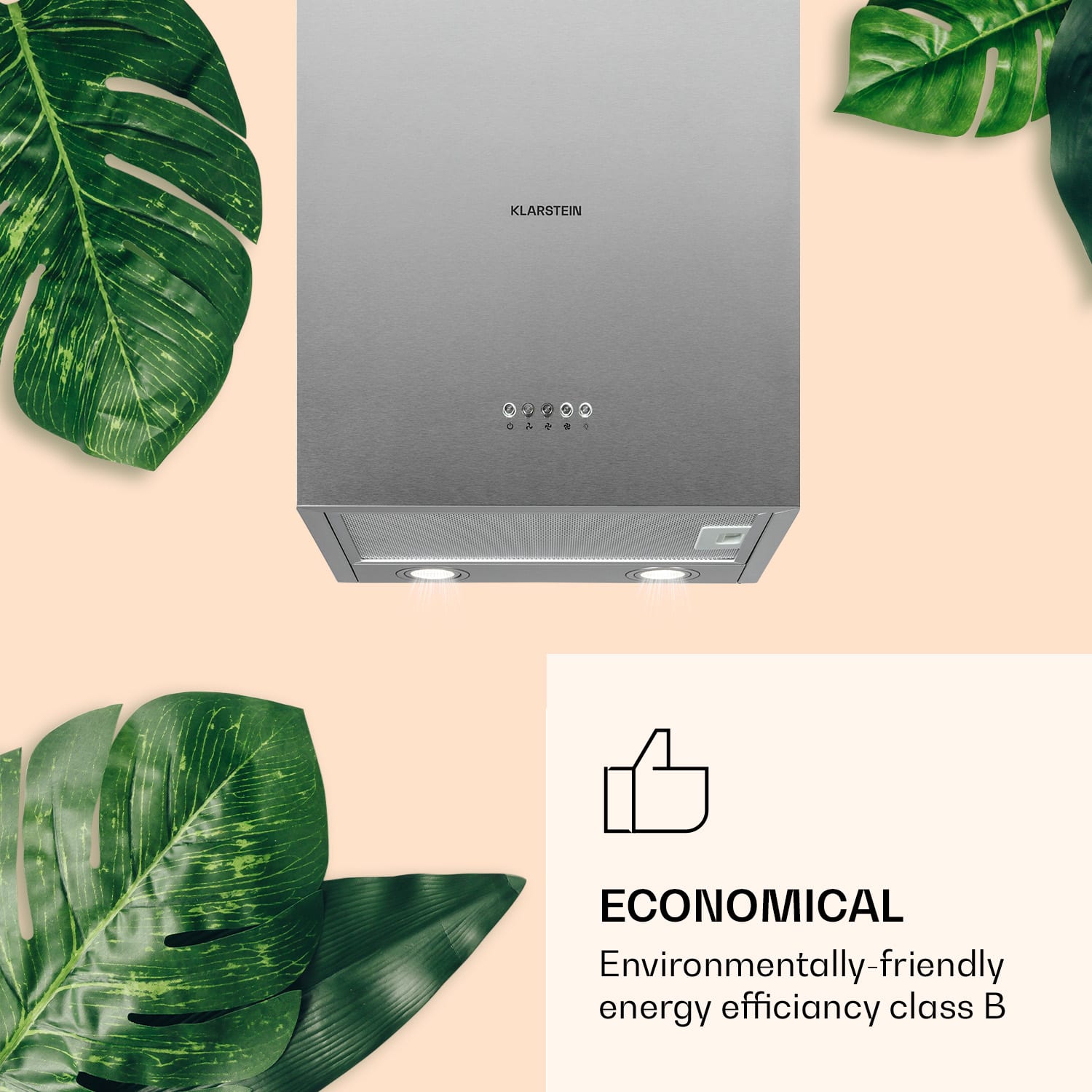 Klarstein Monumenta, digestor, 40 cm, nástenný, 559m³/h, LED, B, biely