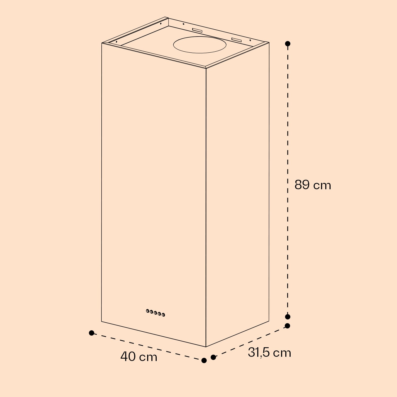 Klarstein Monumenta, digestor, 40 cm, nástenný, 559m³/h, LED, B, biely – Obrázok 3