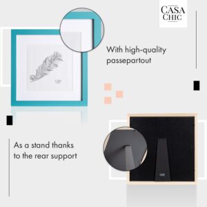 Casa Chic Clapton, rám na obrázky, štvorcový, fotky 24,4 x 24,4 cm, pasparta, sklo