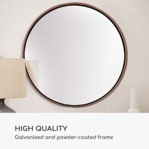 Casa Chic Fournier Nástenné zrkadlo s kovovým rámom okrúhle Ø 80 cm