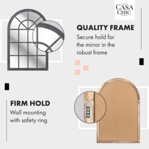 Casa Chic Savile, francúzske zrkadlo vo vzhľade okna, drevený rám, 120 x 80 cm